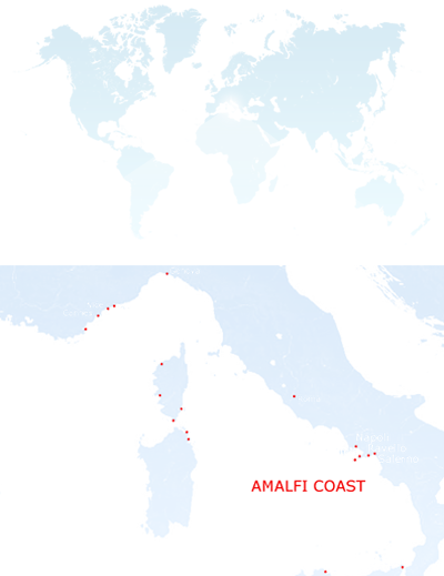 mapa Amalfi Coast